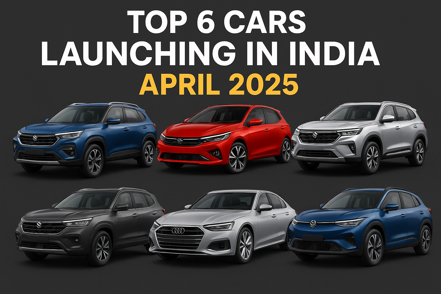 Top 6 Cars Launching in India in April 2025